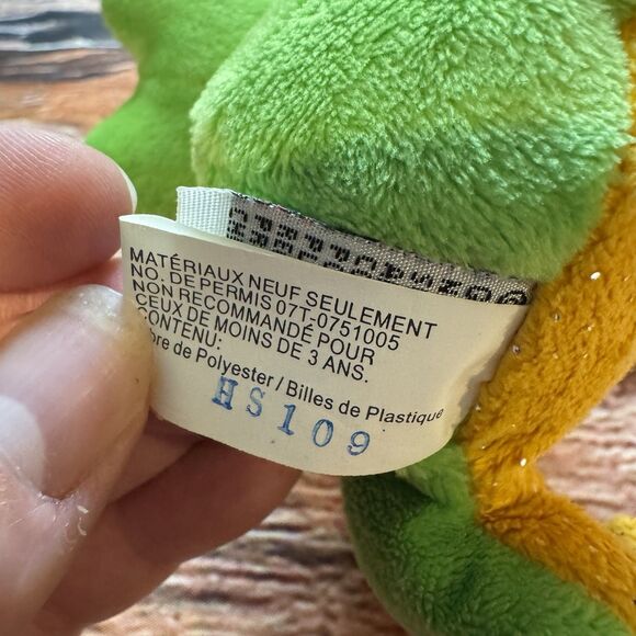 Webkinz Tree Frog Plush Ganz Lil' Kinz Stuffed Animal Toy Green Yellow Red Frog - Picture 9 of 9